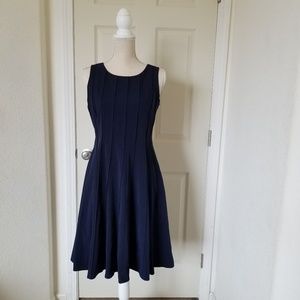 Calvin Klein Midi Blue Navy Scoop Neck